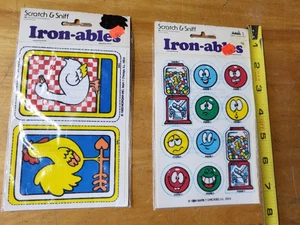 Vintage Two packs of  1980s NOS Scratch & Sniff Iron-ables - Picture 1 of 2