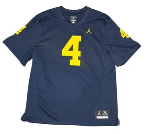 Nike Jordan Team Michigan Wolverines Game Football Jersey #4 Men’s Size XL - Picture 1 of 6