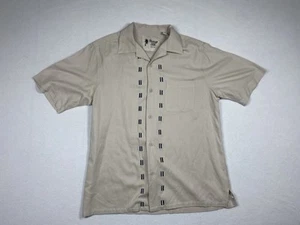 Vintage Silk Circa 1969 Shirt Men’s Med Beige Hawaiian Camp Beach Cruise Preppy - Picture 1 of 6