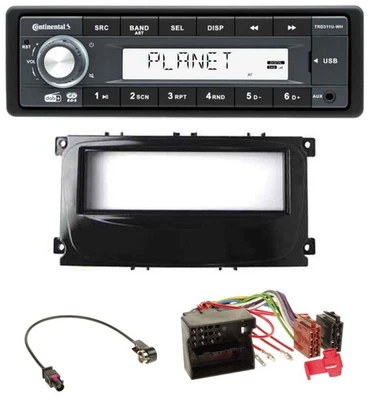 Continental MP3 AUX USB DAB 1DIN Autoradio für Ford Mondeo S-Max 07-14 glänzend - Bild 1 von 4