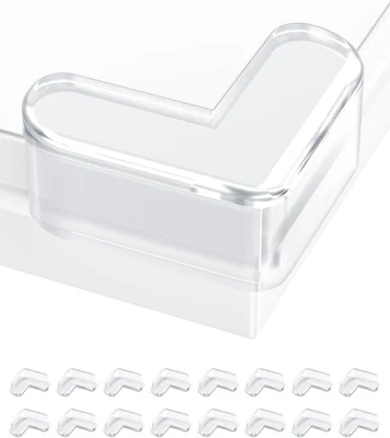 Paraspigoli per Bambini Trasparenti, Confezione Da 16 - Immagine 1 di 4