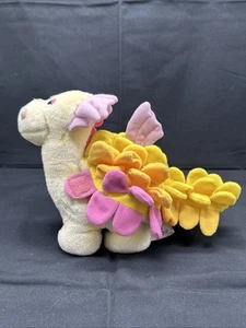 Lovely Vintage Multicolor 1987 Hasbro Be Mores Yellow & Pink Dinosaur Dragon 13” - Picture 1 of 9