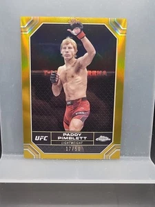 2024 Topps Cromo UFC Paddy “The Baddy” Pimblett Oro Refractor/50 - Imagen 1 de 2