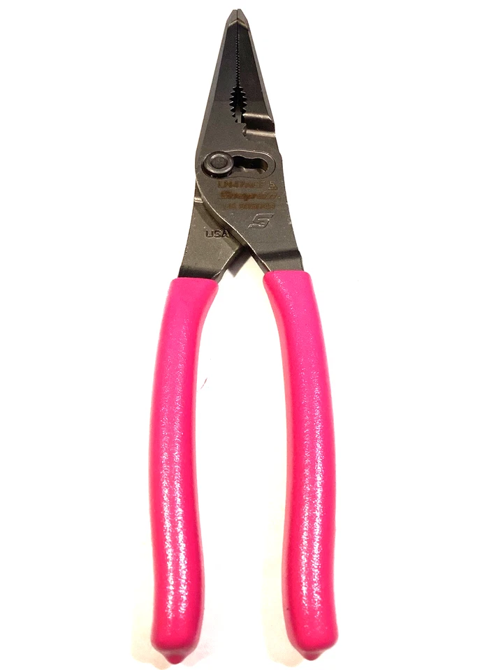 SNAP-ON TOOLS 9" RED Talon Grip Long Nose Slip Joint Pliers LN47ACF