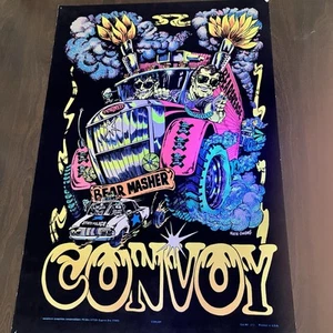 Convoy Black Light Poster Western Graphics Nate Owens Vintage Semi Trucker 21x31 - Bild 1 von 7