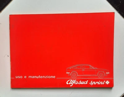 Libretto Uso E Manutenzione Alfasud Sprint - Immagine 1 di 3