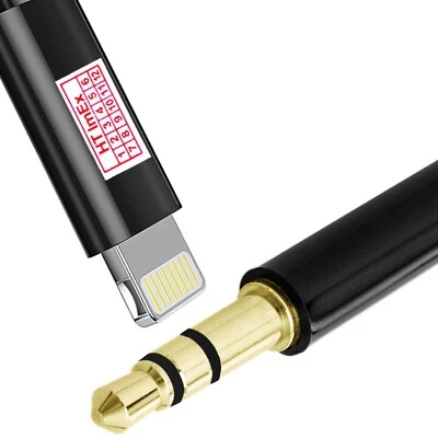 iphone auf zu Aux 3,5mm Klinke Stecker Kopfhörer Mikrofone Audio Adapter Kabel - Bild 1 von 4