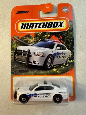 MATCHBOX 2022 MBX DODGE CHARGER PURSUIT 86/100 WHITE NASA PATROL - Image 1 of 4