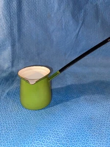 Green Enamelware Turkish Coffee Pourer  Loc F - Picture 1 of 8
