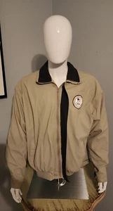 Vintage United States Olympic Committee Jacket Mens Large Khaki Sixth Ring  - Picture 1 of 9