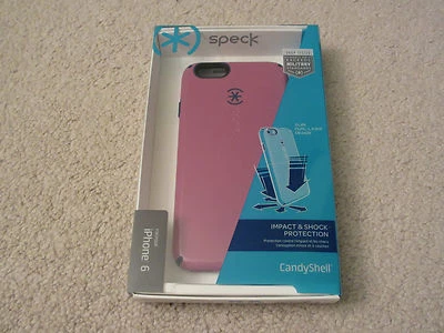 AUTHENTIC + NEW SPECK CandyShell Orchid Purple Black Case Apple iPhone 6 - 4.7" - Image 1 of 2