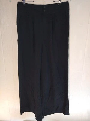 BCBGeneration Dress Pants Women's L Black Wide Leg Career Trousers Pleated NWOT - Image 1 of 4