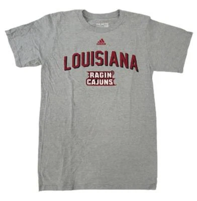 New Louisiana Ragin Cajuns Mens Sizes S-M-XL Gray Adidas Shirt - Image 1 of 4