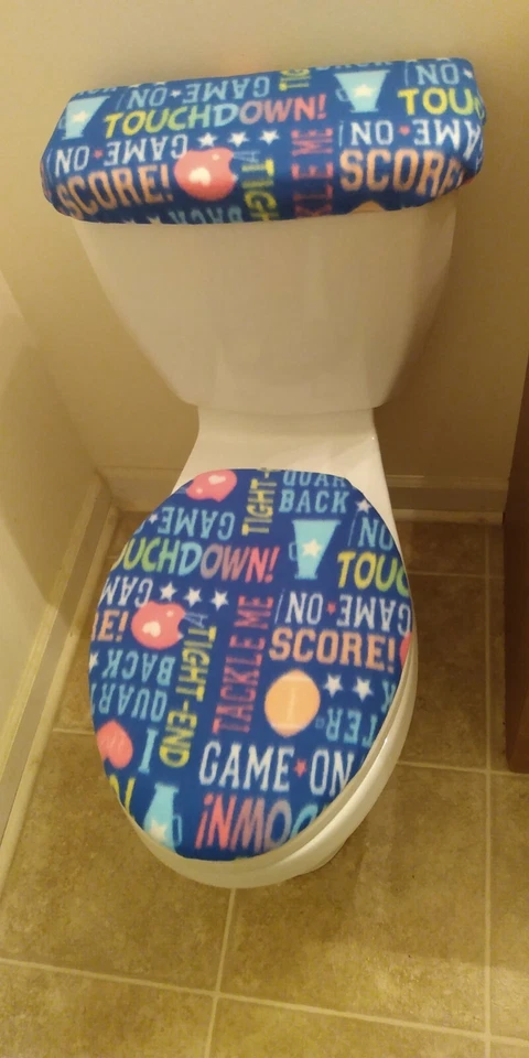  Juego de tapa de inodoro y cubierta sin mangas Football Talk Fleece  Foto 1 de 1