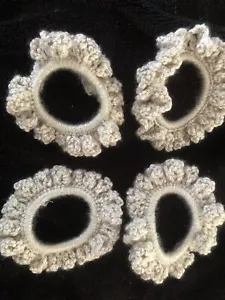 Crocheted Scrunchie Light Glitter Grey - Picture 1 of 1