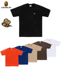A BATHING APE Men's T-Shirt BAPE BEE EMBLEM Motif on the Chest Fast Ship Japan - Picture 1 of 18