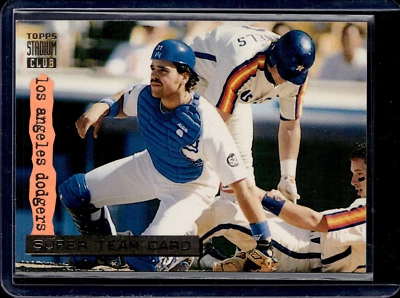 1994 Topps Stadium Club #7 Los Angeles Dodgers Super Team Card Piazza NM-MINT - Image 1 of 2
