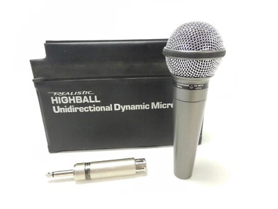 Vintage Realistic Highball Unidirectional Dynamic Microphone 33-984A With Case - Image 1 of 4