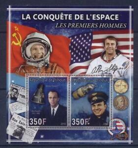 2013 conquest of space first men yuri gagarin alan shepard flags coins m/s