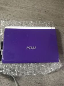 MSI U180 10" Netbook Intel Dual Core 320GB WebCam WiFi HDMI - Purple/White