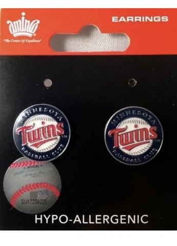 MLB Team Stud Earrings Minnesota Twins Cover