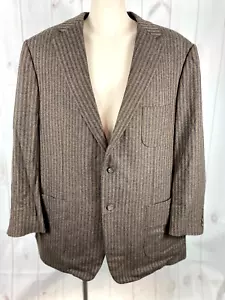 Samuelsohn H Stockton braun gestreift Wolle 2 Knopf Sport Mantel Anzug Jacke - 50 L - Bild 1 von 8