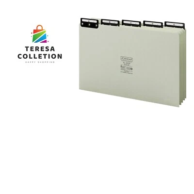 Elegant Gray/Green Filing Guides with Metal Tabs - Set of 25 for Orderly Spaces - Image 1 of 2