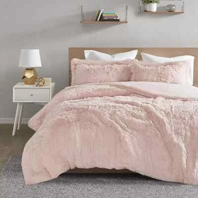 Intelligent Design Long Faux Fur Comforter Cover Cozy Bedding Set - Image 1 of 3