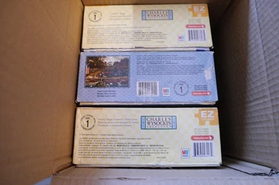 LOT OF 3 MB/HASBRO 300 pc puzzles CATCHIN' BUGS & MORE - COMPLETE  EC - Image 1 of 4