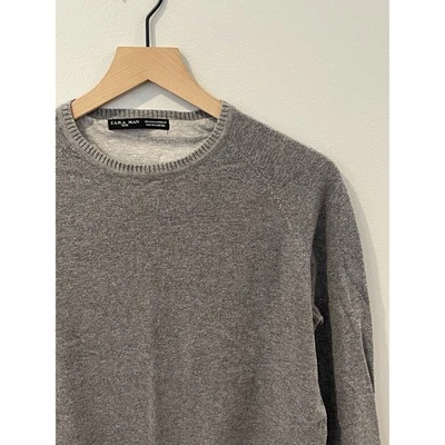 Suéter parche en el codo de algodón gris tejido talla pequeña ZARA para hombre Foto 1 de 4