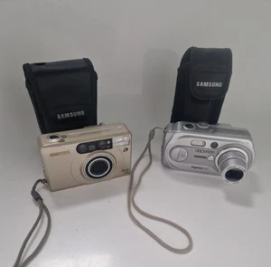 Samsung Digimax A7 7.0MP Digital Camera Silver Samsung Rocas 210 plus two cases - Picture 1 of 8