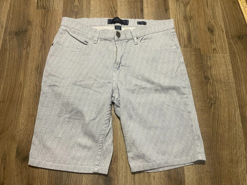 Paper Denim & Cloth Shorts, Men's Size 34, White Blue Grey, Stretch, Chino - Image 1 of 4