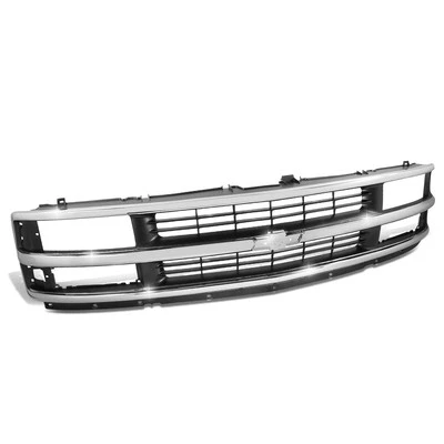 Rejilla delantera de listones horizontales con ranura para insignia Fit 96-02 Chevy Express 1500 2500 3500 Foto 1 de 4