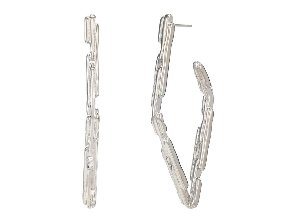 Pendientes de aro pequeños Kendra Scott Rylan de metal rodio talla única Foto 1 de 1