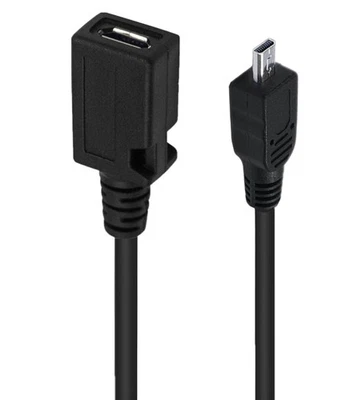 USB 8-Pin Mini-B to Micro-USB Data Sync Charge Cable 0.3m Male to Female - Image 1 of 4