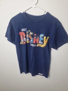 Walt Disney World Navy Blue Characters T-Shirt Size Youth Small - Picture 1 of 8