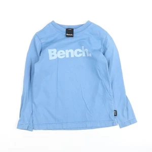 Bench Boys Blue Logo Long Sleeve T-Shirt 5-6 Years - Picture 1 of 12