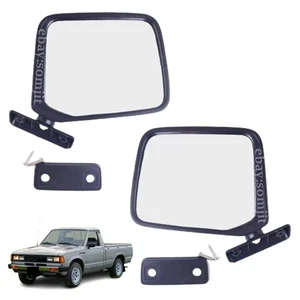 Side Door Mirror Black Pair For 1980-1986 Nissan Datsun 720 SD23 Pickup Motor . - Picture 1 of 7