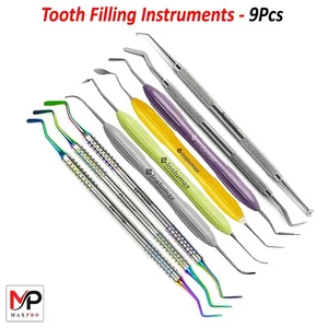 Professional Tooth Filling Kit – 9 Stainless Steel Dental Instruments for Restor - Picture 1 of 2