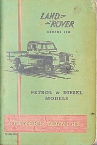 LAND ROVER SERIES II A DRIVER'S OWNER'S HANDBOOK MANUAL 1961 petrol/diesel - Picture 1 of 1
