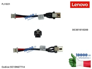 Connettore DC Power Jack PJ1021 LENOVO Yoga 520-14 520-14IKB (80X8) (80YM) (81C8 - Picture 1 of 1