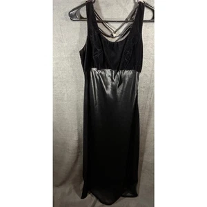 VTG maurices women maxi dress 8 whimsigoth velvet corset babydoll satin prom - Picture 1 of 8