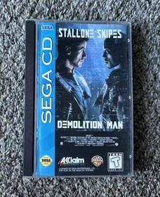 Demolition Man (Sega CD, 1995) Authentic Game Complete W/ Foam Tested