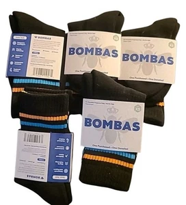 Bombas Youth Kids Bee Better Black Crew Calf Socks 5 Pair Size XS Shoe Size 1-4 - Picture 1 of 3