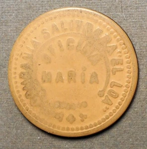Chile: Oficina Maria, Compania Salitrera “El Loa” $1. Tan/black/black hard ru - Picture 1 of 2