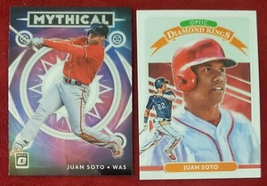 Juan Soto 2020 Panini Donruss #23 Diamond Kings/ M-13 Mythical  Lot of 2