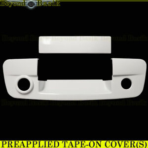 For 2009-2018 Dodge Ram 1500 Tailgate Handle Cover W/BCH & W/KH PW7 BRIGHT WHITE
