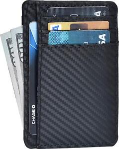 Elegant Leathers Wallet Multipurpose Unisex Compact Wallet RFID Blocked Black