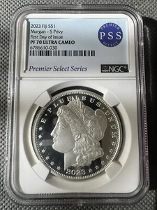 2023 Fiji Morgan S Privy NGC PF70 Ultra Cameo PSS PREMIER SELECT FIRST DAY - Picture 1 of 2