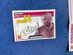PANINI FC BARCELONA 2007/08 HENRY 118 AUTOGRAFO  MINT - Picture 1 of 2